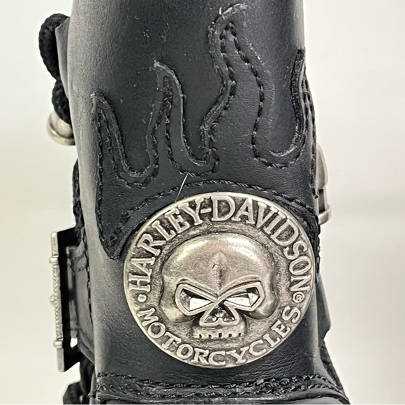 Harley Davidson 7 men’s Distortion Skull Metal Motorycle black leather main image 8